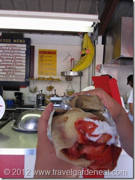 Strawberry-whipped creme crepe from the French Creperie at the MN State Fair
