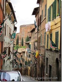 A street scene in Siena, Italy
