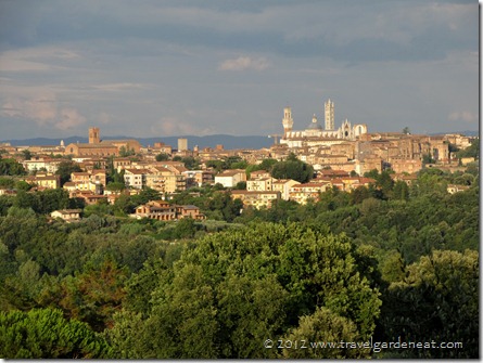 The view of Siena we enjoyed driving to and from the Villa del Cielo 