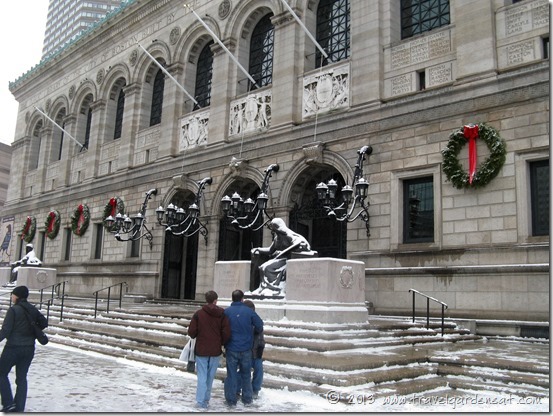The exterior of Boston's Public Library The exterior of Boston's Public Library