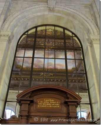 Doorway leading from the Bill Blass Public Catalog Room to the Rose Main Reading Room