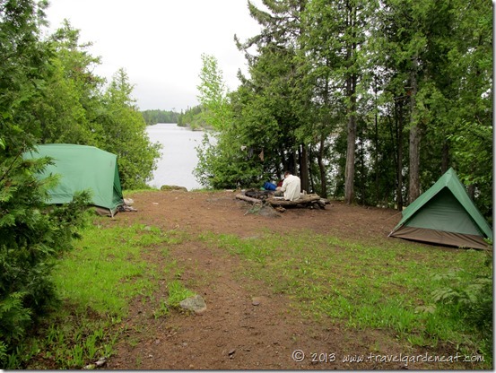 Long Island Lake island campsite in the BWCA