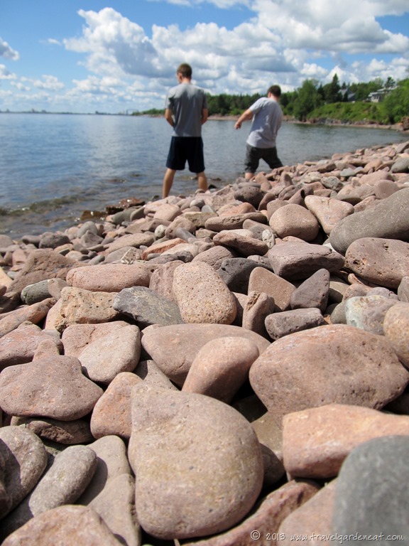 Skipping stones along the shores of Lake Superior