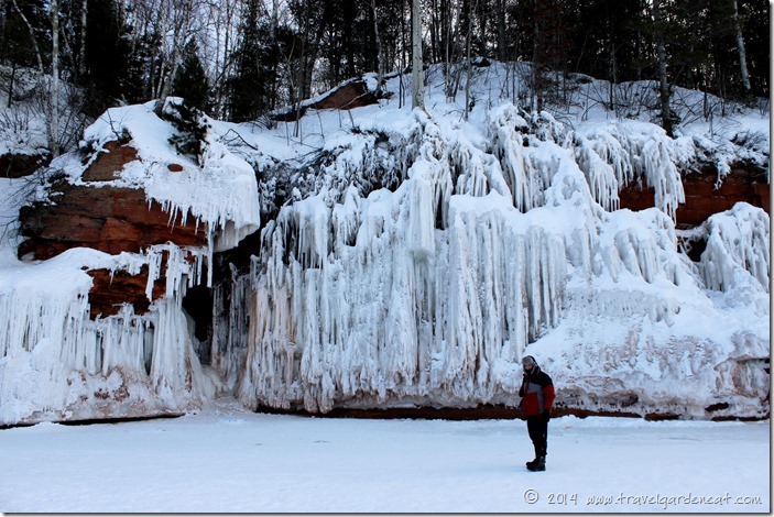 Ice-covered shore at Apostle Islands ice caves