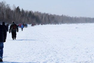 Crowds of visitors to the Apostle Islands ice caves on 3/1/14