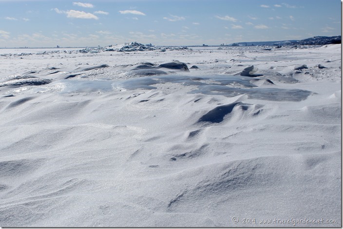 Lake Superior's frozen vista ~ Duluth, MN Icy Lake Superior landscape