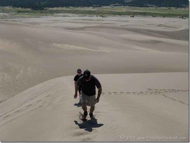 Climbing the dunes in Colorado 