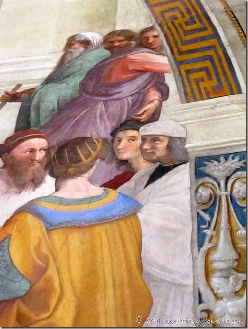 Raphael's self-portrait in the School of Athens fresco in the Vatican Museums