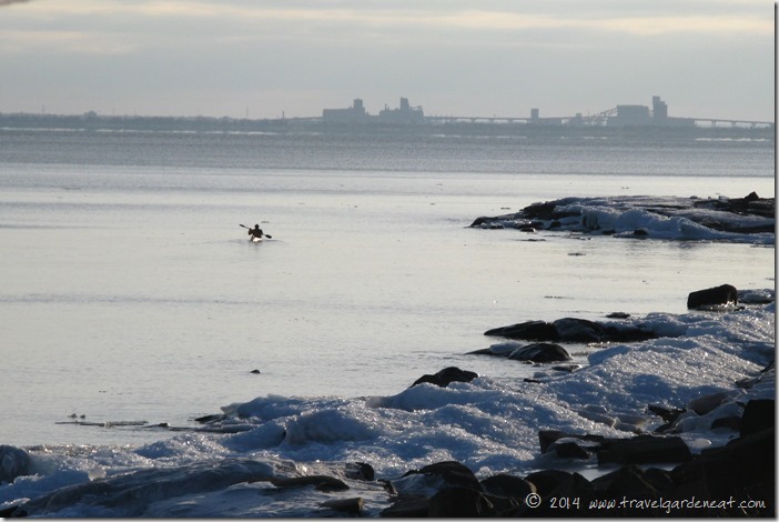 Kayaker on Lake Superior