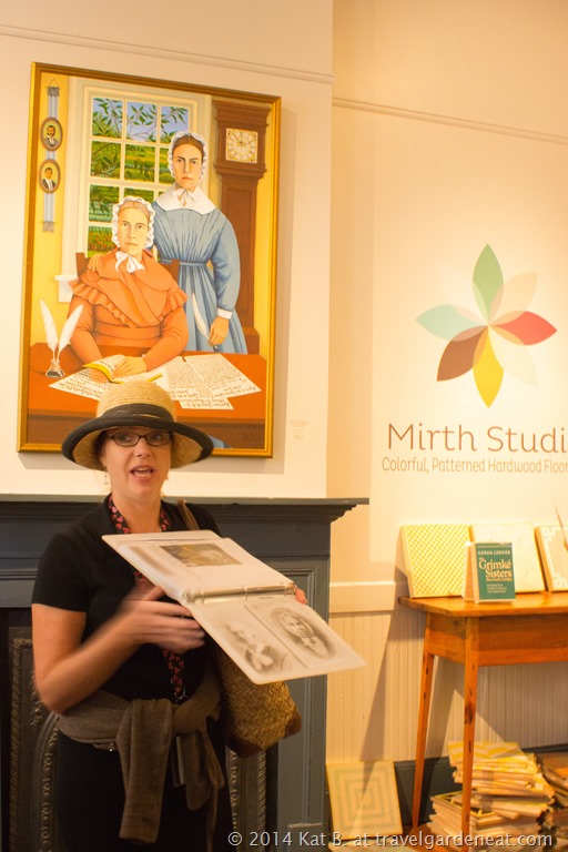 Charleston tour guide Lee Ann Bain at the end of the Invention of Wings tour