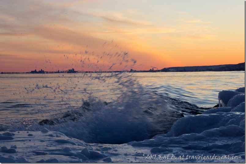 Sunset Splash ~ Duluth, Minnesota (Lake Superior)