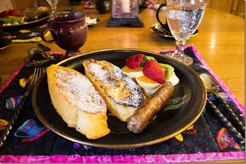 French toast breakfast at Abe's Spring Street Guest House