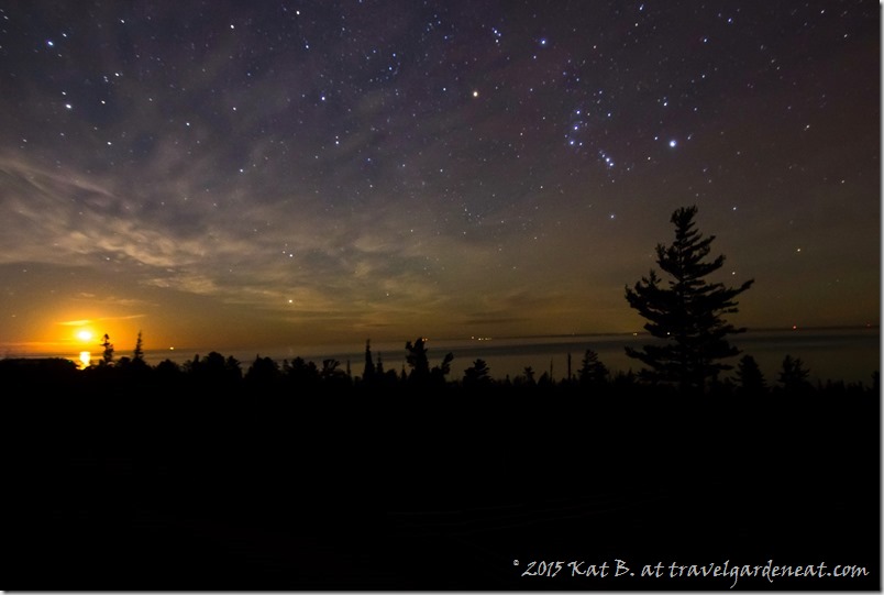 Moonrise on a Starry Night on Lake Superior