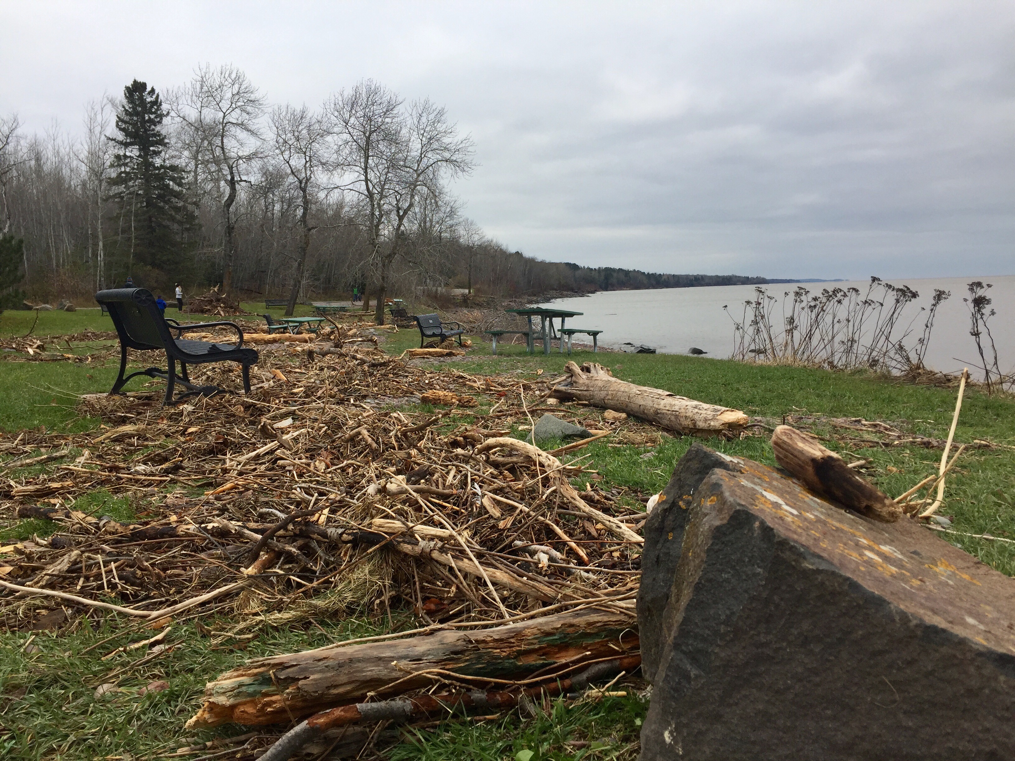 Reminders of Lake Superior's power along Brighton Beach
